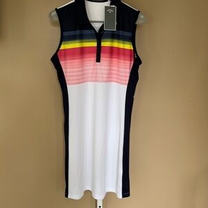 Callaway Women's Colorful Striped Sleeveless Dress